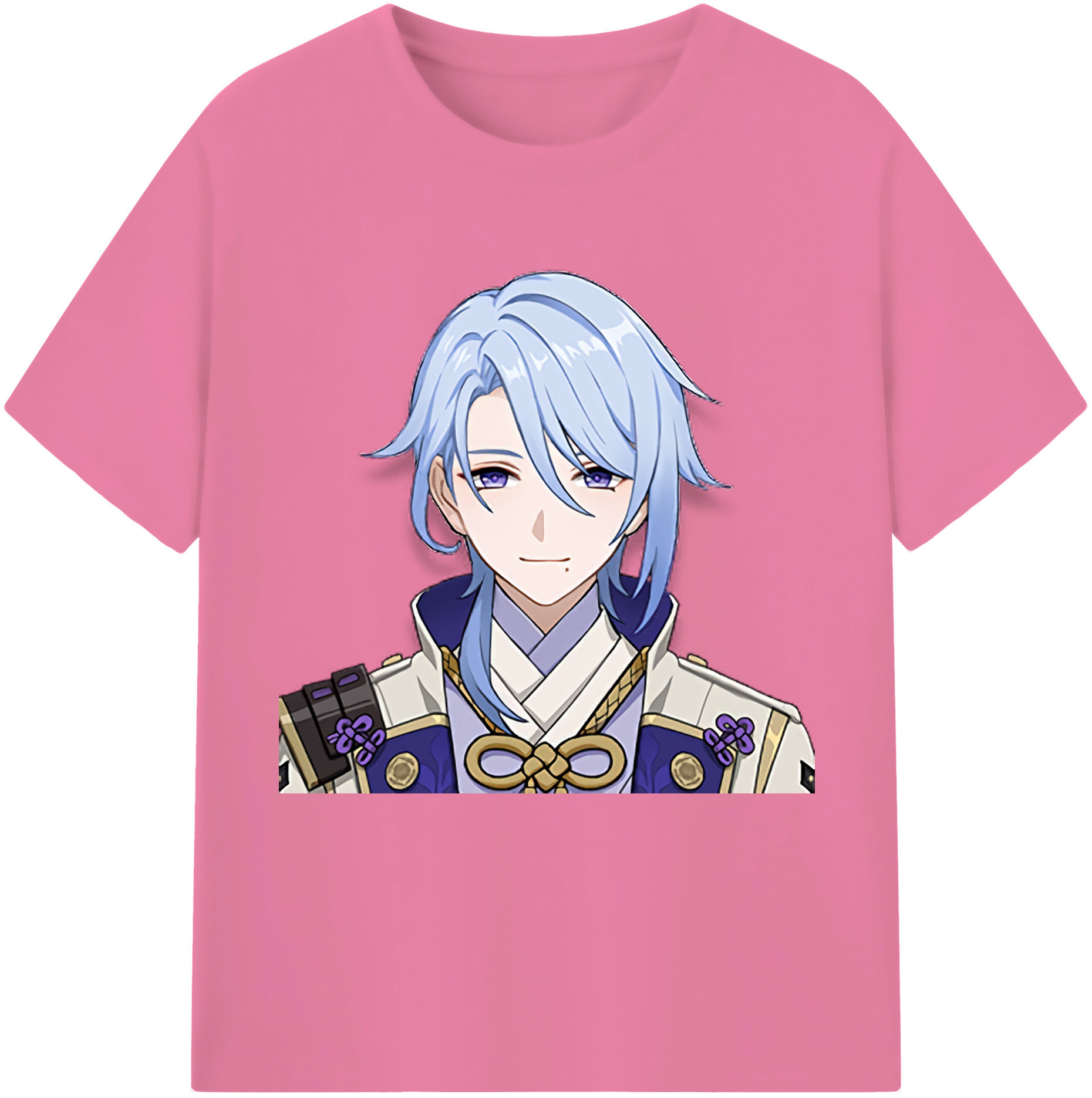 げんし神 神里綾人 かみさとあやと genshin Kamisato Ayato 綿100％半袖Tシャツ（フロントプリント）